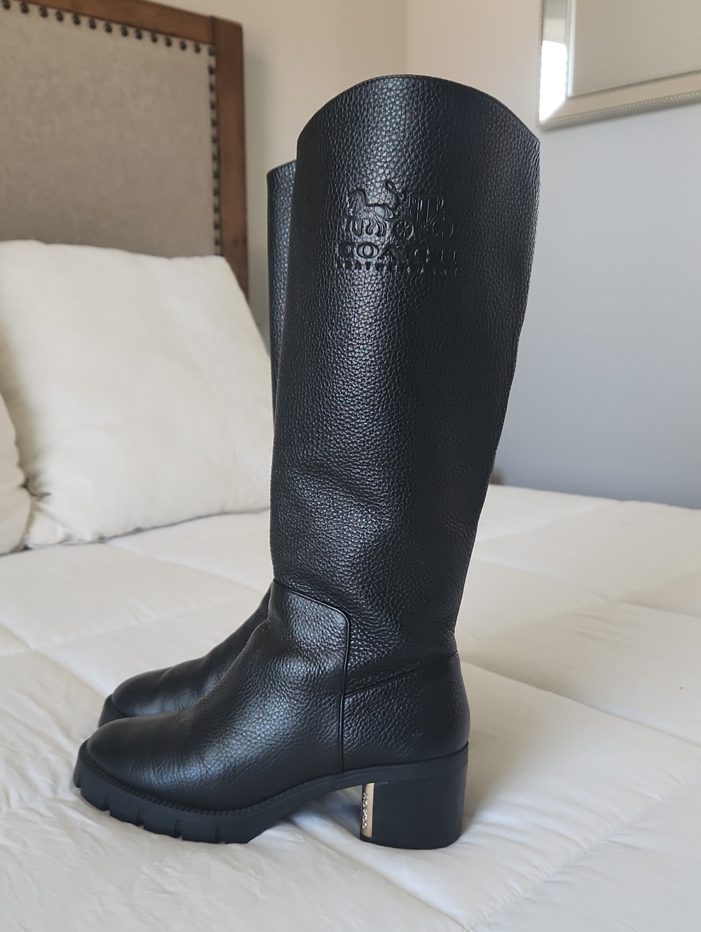 Coach Tall Boot Black Heeled Boots
